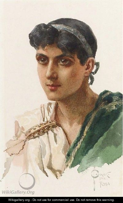 Portrait of a Roman in Green Toga - Sergei Solomko