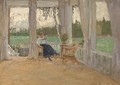 A read on the veranda - Sergey Arsenievich Vinogradov