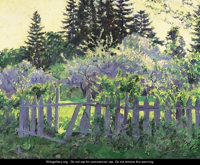Garden with Lilacs - Sergey Arsenievich Vinogradov