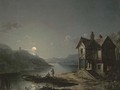 Anglers along a moonlit river - Sebastian Pether
