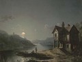 Anglers along a moonlit river - Sebastian Pether