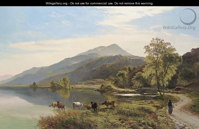 A Lake in Wales - Sidney Richard Percy