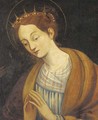 A female Saint at prayer - Sienese School