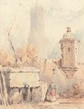The church tower - Samuel Prout