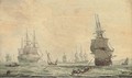 The busy anchorage at Spithead - Samuel Owen