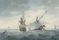H.M.S. Director raking the Dutch flagship Vrijheid, during the Battle of Camperdown, 11th October 1797 - Samuel Owen