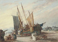Fisherfolk unloading the catch on the south coast - Samuel Owen