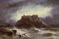 Rough weather. The Grande Rocque, Cobo Bay, Guernsey - S.L. Kilpack