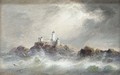 A Channel Island lighthouse, possibly La Corbiere - S.L. Kilpack
