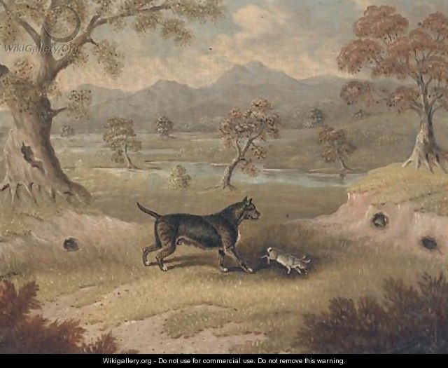 Charley, a terrier with a rabbit - Samuel Spode