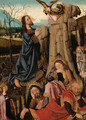The Agony in the Garden, with Saints Catherine of Alexandria and Onophrius - School Of Arras