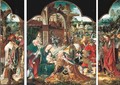 The Adoration of the Magi a triptych - School Of Antwerp