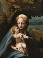 The Madonna and Child in a Landscape - School Of Parma