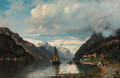 A sailing boat in a rocky fjord landscape - Morten Muller