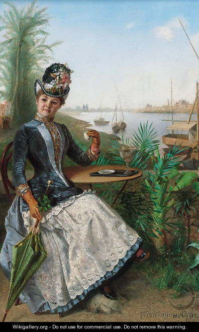Taking tea by the banks of the river Nile, Egypt - Moritz Stifter