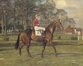 A racehorse with jockey up - Molly M. Latham