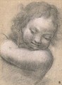 A putto looking down, half-length - Milanese School