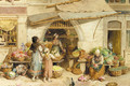 A fruit shop, Rialto market, Venice - Myles Birket Foster