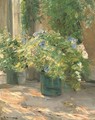 Blumentopfe vor dem Haus - Max Liebermann