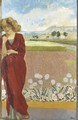 A woman in a landscape - Max Klinger