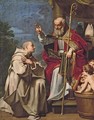 Saint Nicholas with the three school children and a Carthusian monk - Michele Desubleo
