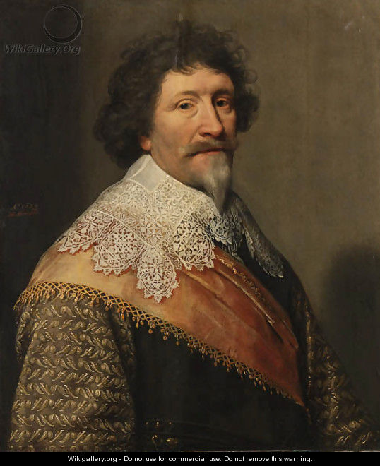Portrait of a nobleman,half-length, thought to be Frederick Hendrick, Prince of Orangeand Stadholder of the United Provinces (1584-1647), in a jerkin - Michiel Jansz. van Mierevelt