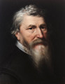 Portrait of a bearded Gentleman, bust length, in a black jacket, thought to be Lubbert Gerritsz. (1535-1612) - Michiel Jansz. Van Miereveldt