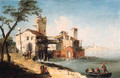Capricci of the Venetian Lagoon, with boatmen and peasants - Michele Marieschi