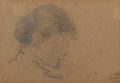 Head of a Woman Reading - Mary Cassatt