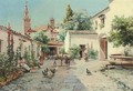 A Spanish Courtyard - Manuel Garcia y Rodriguez