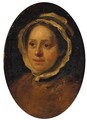 Portrait of a woman, head-and-shoulders, a study - (after) William Hogarth