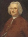 Portrait of a gentleman, quarter-length, in a brown coat and white stock - (after) Hoare, William, of Bath