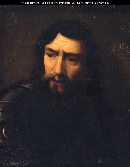 A man, bust-length, in armour - (after) Willem Drost