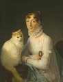 A lady with her cat - Marguerite Gerard