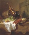 A kitchen still life with lobster - Maria Vos