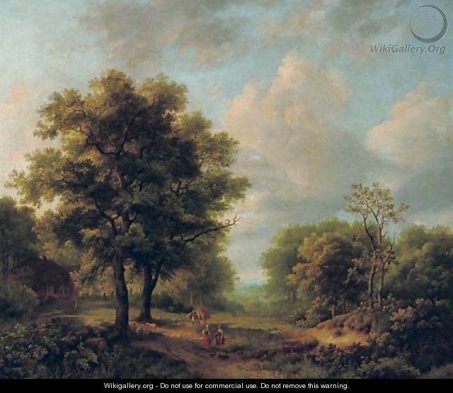 A panoramic landscape in summer - Marianus Adrianus Koekkoek