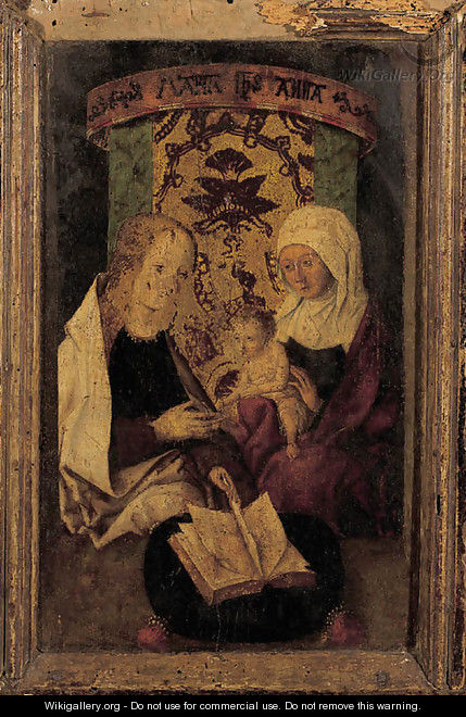 The Madonna and Child with Saint Anne - Martin Schongauer