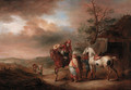 Huntsmen resting their horses - (after) Philips Wouverman