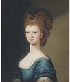 Portrait of a lady, bust-length, in a blue dress - (after) Gainsborough, Thomas