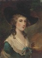 Portrait of a gentleman, small bust-length, in a red coat; and Portrait of a lady, small bust-length, in a blue dress - (after) Gainsborough, Thomas