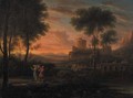 Tobias and the Angel in an Italianate landscape - Hendrik Frans van Lint (Studio Lo)