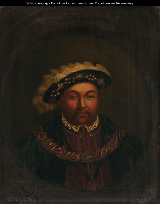 Portrait of Henry VIII (1491-1547) - (after) Hans, The Elder Holbein