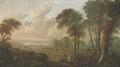 Figures in an Arcadian landscape - (after) Jan Frans Van Orizzonte (see Bloemen)