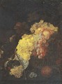 Grapes, peaches and cherries in a basket - (after) Jan Davidsz De Heem