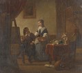 In the artist's studio - Jan Vermeer Van Delft