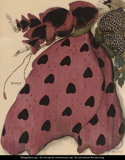 Costume design for a lady in red - Leon (Samoilovitch) Bakst