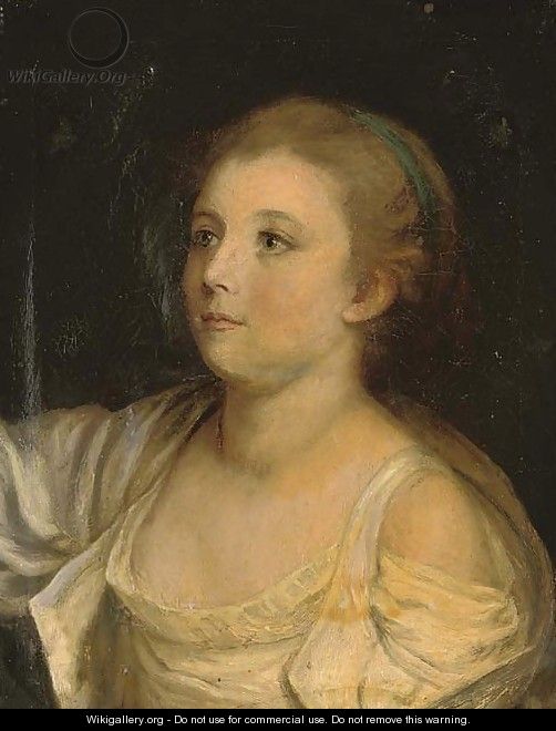 A girl, bust-length - Jean Baptiste Greuze