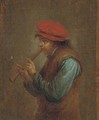 The flute player - (after) David Teniers