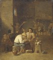 Peasants smoking and drinking in a tavern 4 - (after) David The Younger Teniers