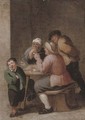 Peasants drinking and smoking in an interior 2 - (after) David The Younger Teniers